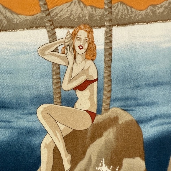 Campia Moda Men's Hawaiian shirt Pinup Bikini Girls and Palm Trees size XL - Picture 11 of 11